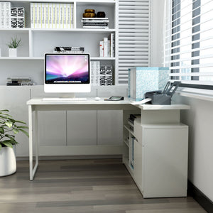 Lexi 55" L-Shaped Corner Desk Susan