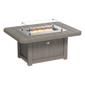 Lumin Fire Pit 46" Round and Fire Pit 51" Rectangular Adirondack Chair