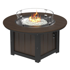 Lumin Fire Pit 46" Round and Fire Pit 51" Rectangular Adirondack Chair