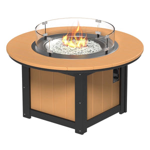 Lumin Fire Pit 46" Round and Fire Pit 51" Rectangular Adirondack Chair