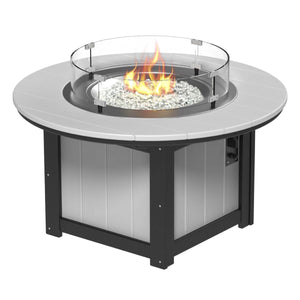 Lumin Fire Pit 46" Round and Fire Pit 51" Rectangular Adirondack Chair