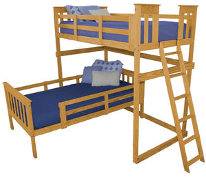 Mission Loft Bed with End Ladder Ladders Twin / Honey