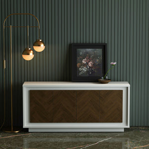 Paraggi Sideboard - White & Mahogany Susan