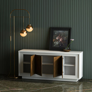 Paraggi Sideboard - White & Mahogany Susan