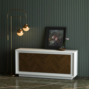 Paraggi Sideboard - White & Mahogany Susan