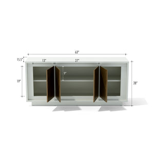 Paraggi Sideboard - White & Mahogany Susan