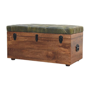 Roasted Almond Storage Trunk Bench Bench