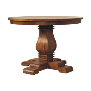 Round Pedestal Dining Table Bench