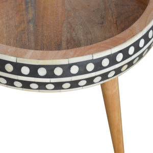Small Dotted End Table Bench