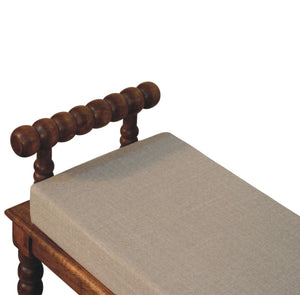 Spindle Amber Linen Bench Bench
