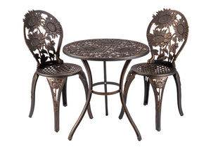 Sunflower Bistro Set outdoor furniture Bronze
