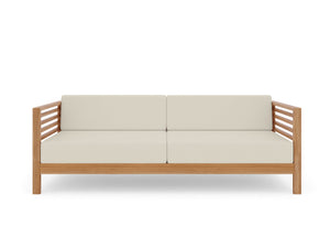 Sylvie 5-Piece Teak Outdoor Patio Deep Seating Set with Subrella Canvas Cushions Outdoor deep seating