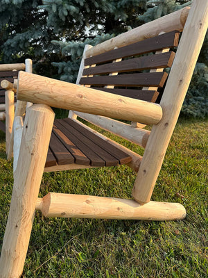 ThermaFusion Cedar Log 4 Foot Loveseat Lounge Chair