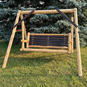 ThermaFusion Cedar Log Yard Swing Lounge Chair