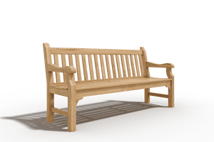 Travert 3-Person Teak Outdoor Bench Outdoor Chair