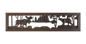 Tube Steel Moose and Bear Bench outdoor furniture