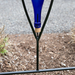 Vinifera Fence Sections – Pack of 2 - Elegant Wine Bottle Garden Border Fence Section