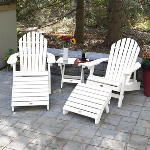 2 Hamilton Folding & Reclining Adirondack Chairs 2 Folding Ottomans 1 Folding Side Table Conversation Set