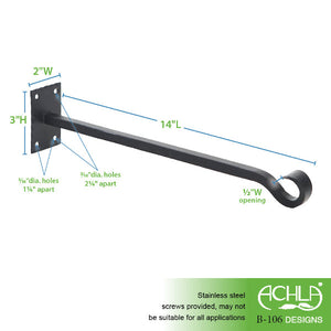 2-Pack Lodge Straight Bracket