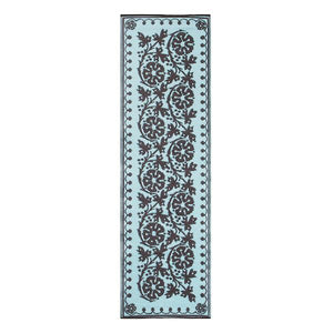 2 x 8 ft Cinquefoil Floor Mat Floor Mat Ice Coffee
