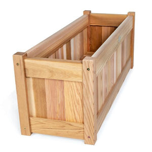30-in Planter Box with Trellis Privacy Screens Set Planter Box