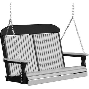 4ft Classic Swing Swing Dove Gray & Black