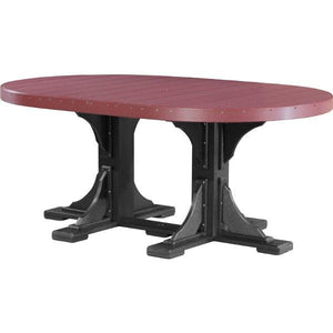 Poly 4ft x 6ft Oval Table Bar Height