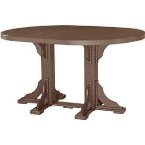Poly 4ft x 6ft Oval Table Bar Height