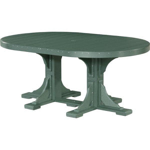 Poly 4ft x 6ft Oval Table Bar Height
