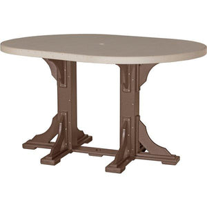 Poly 4ft x 6ft Oval Table Bar Height