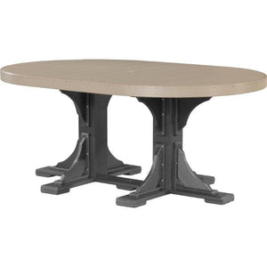 Poly 4ft x 6ft Oval Table Bar Height
