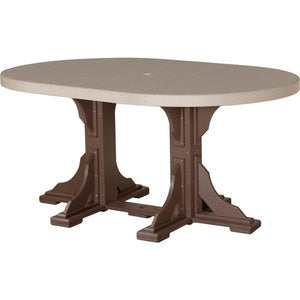 Poly 4ft x 6ft Oval Table Bar Height