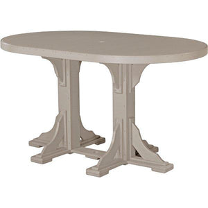 Poly 4ft x 6ft Oval Table Bar Height