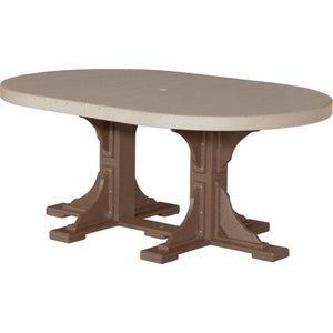 Poly 4ft x 6ft Oval Table Bar Height