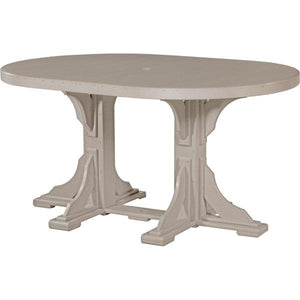 Poly 4ft x 6ft Oval Table Bar Height