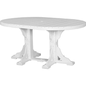 Poly 4ft x 6ft Oval Table Bar Height