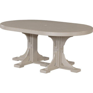 Poly 4ft x 6ft Oval Table Bar Height