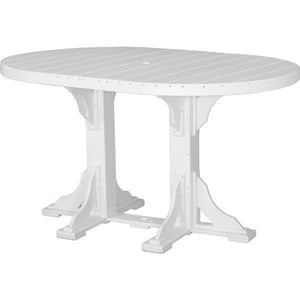 Poly 4ft x 6ft Oval Table Bar Height