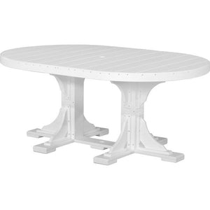Poly 4ft x 6ft Oval Table Bar Height