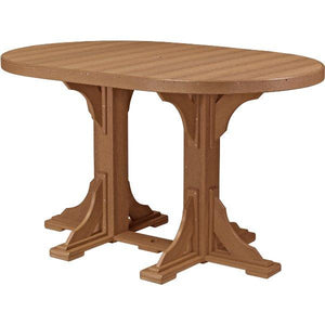 Poly 4ft x 6ft Oval Table Bar Height