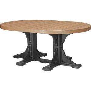 Poly 4ft x 6ft Oval Table Bar Height