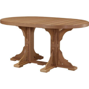 Poly 4ft x 6ft Oval Table Bar Height