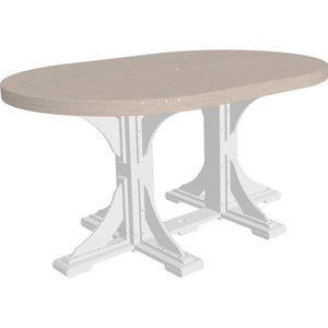 Poly 4ft x 6ft Oval Table Bar Height
