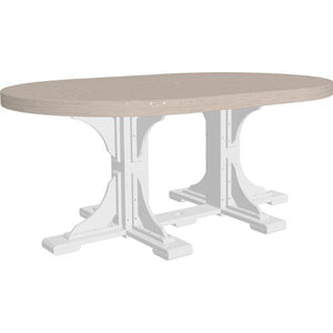 Poly 4ft x 6ft Oval Table Bar Height