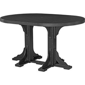 Poly 4ft x 6ft Oval Table Bar Height