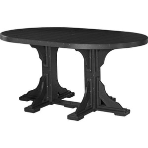 Poly 4ft x 6ft Oval Table Bar Height