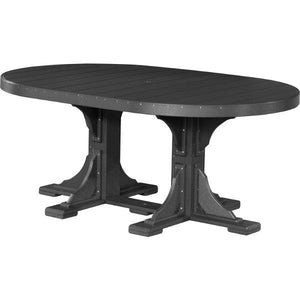 Poly 4ft x 6ft Oval Table Bar Height