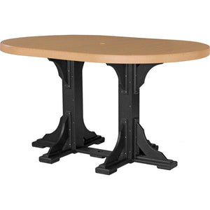 Poly 4ft x 6ft Oval Table Bar Height