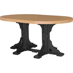 Poly 4ft x 6ft Oval Table Bar Height