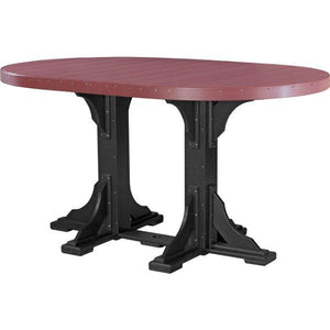 Poly 4ft x 6ft Oval Table Bar Height